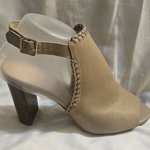 Kate Spade New York Orelene Taupe Block Heel Sandals Womens Sz 8.5M
